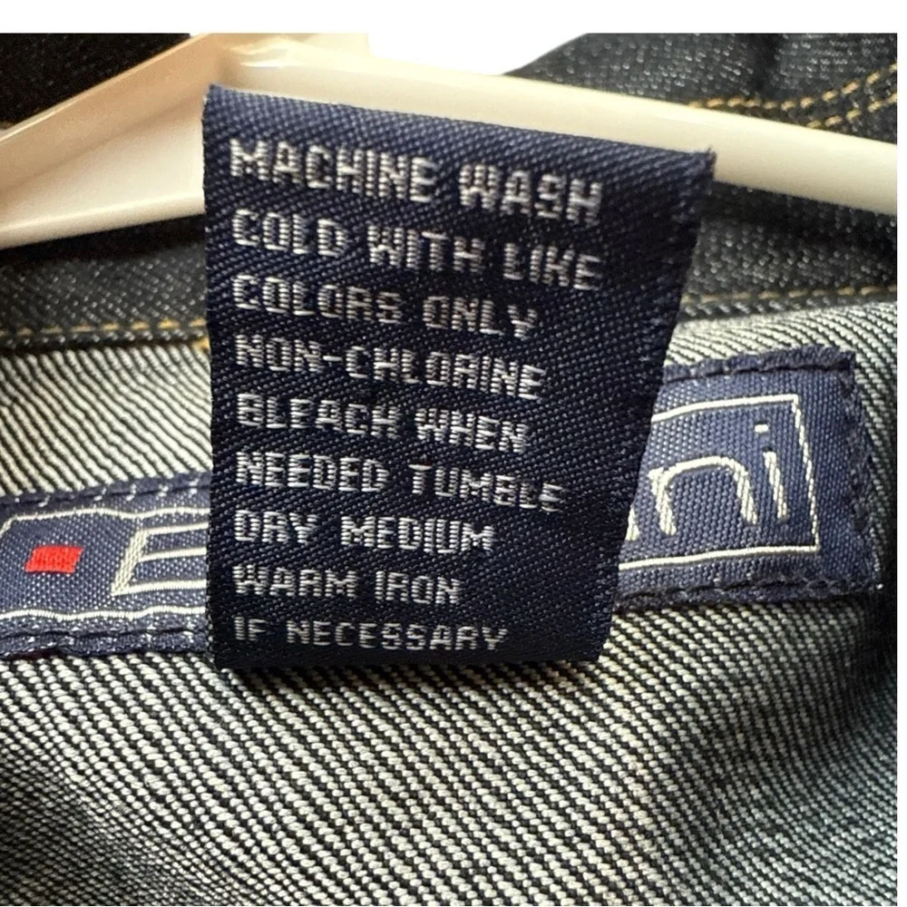 Baccini Denim Tie Waist Trench Coat XL - Picture 15 of 15